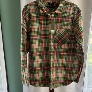 J. Crew Multicolor Plaid Button Down Shirt
